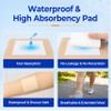 20 Pack Silicone Foam Dressing 4x4 Inch with Gentle Border, Large Waterproof Adhesive Foam Bandages for Wound Care, High Absorbency Bed Sore Patches, Pressure Sore Pads view 3