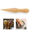 Natural Beech Wood Ice Cream Cone Comfortable for Touch Enjoy the of Baking Eco-Freindly for Biscuits and Cris Krumkake Cone view 2