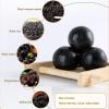 2 Bottles Black Sesame Balls,Handmade Black Sesame Snacks,Ideal for Daily Nourishment, Office Energy Snacks, and Gifts for Friends and Family - 7.05oz/200g(20 pills) view 2