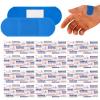 150pcs Blue Metal Detectable Waterproof Adhesive Bandages, High-Visibility & Latex-Free Food Service Bandages Flexible & Breathable Wound Protection Patches view 1