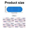 150pcs Blue Metal Detectable Waterproof Adhesive Bandages, High-Visibility & Latex-Free Food Service Bandages Flexible & Breathable Wound Protection Patches view 2