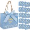 wearage 40 Pack Cielito Lindo Baby Shower Mini Gift Bags with Handles & Bow Ribbons, Metallic Thank You Party Favor Bags for Wedding Birthday and Mexican Party 5.5 x 2.5 x 4.7''(Blue) view 1