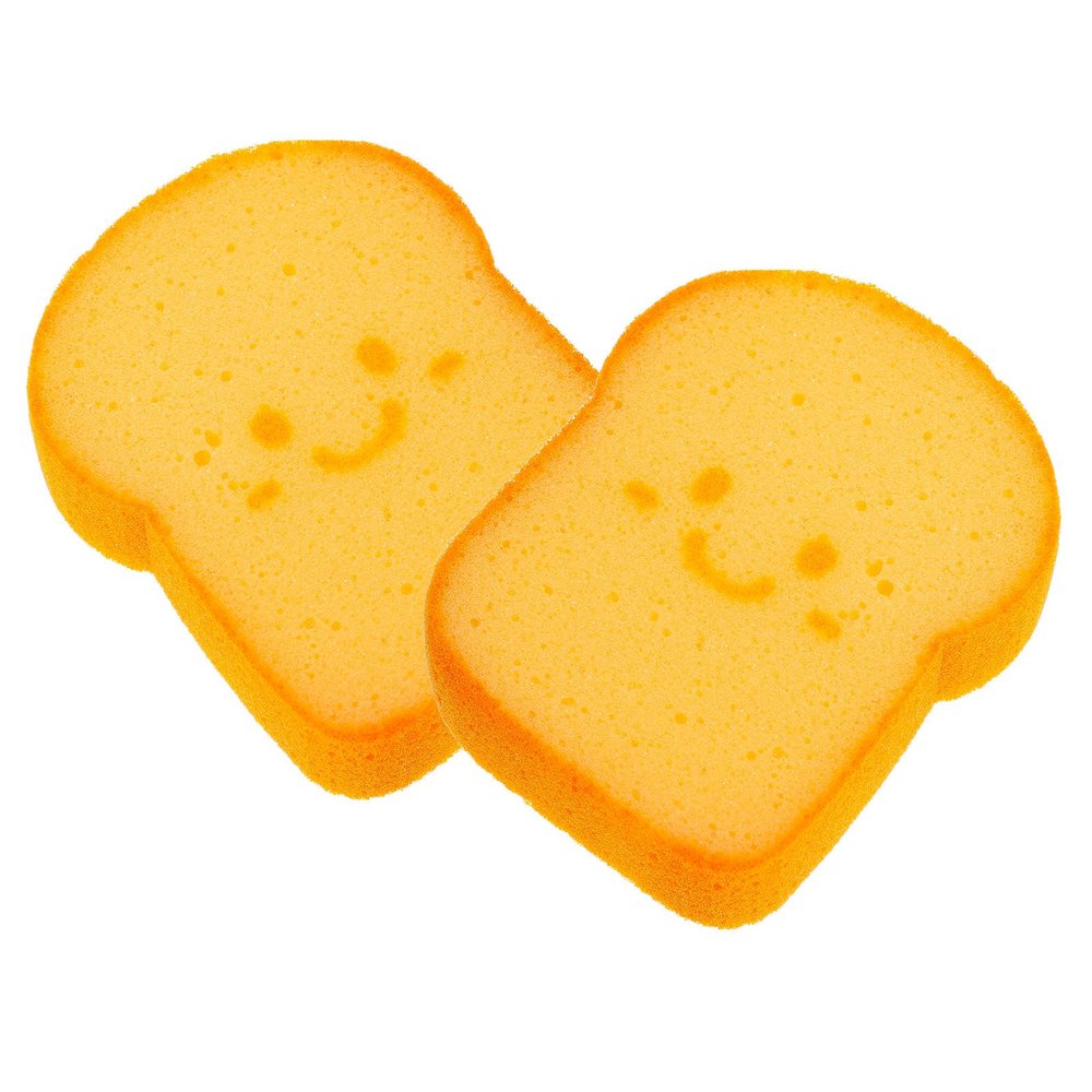 SHINYPASING Thick Toast-Shaped Kitchen Sponge Pad, Reusable Non-Scratch Wood Pulp Scrub Sponge for Dish Washing and Pot Cleaning, Household Cleaning Tool for Kitchen Use