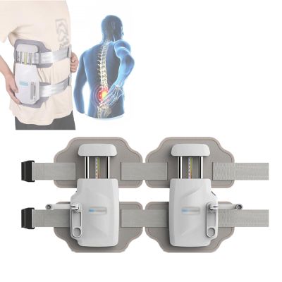 AFBEHL Back Stretcher for Lumbar Traction, Lumbar Care Spine Decompression Device, Visualization of Tow Travel, 1cm Gear Dial, Self-Locking Anti-Slip Screw Rod, Traction Stroke 110mm for Home Use