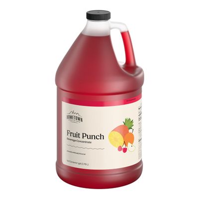 Hometown Provisions Lemonade Beverage 5:1 Syrup Concentrate - 1 Gallon Bulk Mix - Makes 6 Gallons of Beverage - Ideal for Restaurants, Catering, & Cocktails (Fruit Punch)