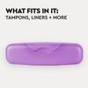 RADIUS Large Tampon Travel Case - Seamless Protective Storage Container, Durable Makeup and Medicine Purse Organizer with Secure Snap Lock (1.25 x 2 x 7.25 IN) - Pack of 1, Case view 4
