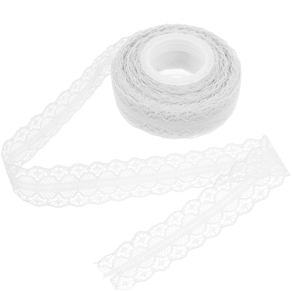 TOKIDNY 30mm White Lace Ribbon 22 Yards Decorative Lace Fabric for Wrapping Wedding DIY Bows and Craft Sewing Trim