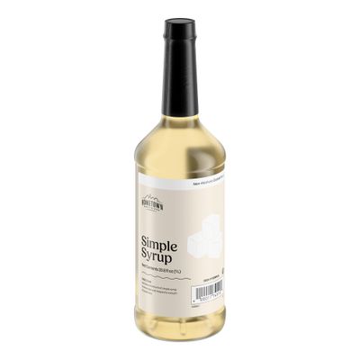 Hometown Provisions Professional Bar Mixers & Gourmet Cocktail Syrups - Premium Drink Starters for Mocktails, Cocktails, & Custom Beverages 1 Liter (Cane Sugar Simple Syrup)