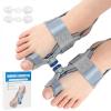 2 PCS Bunion Corrector for Women Men Big Toe, Adjustable Bunion Fix Toe Straightener Separators with Silicone Cushion, Bunion Splint Brace for Hallux Valgus, Fits Left & Right Feet ( Day or Night ) view 1