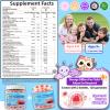 2 Pack, Saffron Gummies for Kids with Magnesium Glycinate Omega-3 L-Theanine Holy Basil Rosemary Vitamin B6 D3 for Happy Moods, Calm Focus, Cognition, Natural SIeep, Non-GMO, Sugar Free view 2