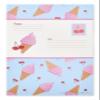 iscream Fold and Send Girls Stationery Note Cards with Seals - Cherry Cones view 2