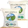 CLEAR CREEK Certified Glyphosate Residue Free Red and Yellow Lentils | 8 LBS (2-4 lb bags) | Non-GMO | Kosher | Vegan view 1