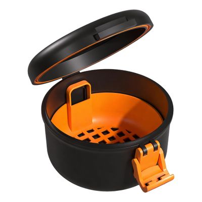 Leak Proof Denture Bath Cup Double Layer Retainer Cleaner Case Portable False Teeth Container for Soaking Mouth Guard Storage with Basket for Aligner Retainers Night Guard (Black)