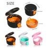Leak Proof Denture Bath Cup Double Layer Retainer Cleaner Case Portable False Teeth Container for Soaking Mouth Guard Storage with Basket for Aligner Retainers Night Guard (Black) view 2