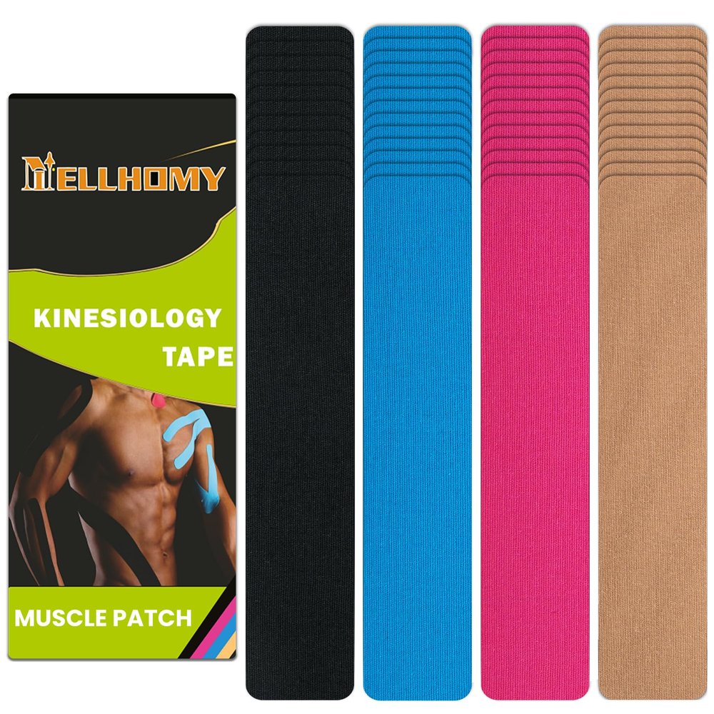 52CT Precut Kinesiology Tape Strips-Latex-Free Kinetic Tape for Pain Relief