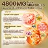 21-in-1 Liposome Lymphatic Drainage Supplements, 180 Day Supply, 4800mg Immune & Lymph System Support, 10:1 Concentrated Technology, Echinacea, Dandelion, Burdock, Bromelain, Calendula, 4 Bottle view 4