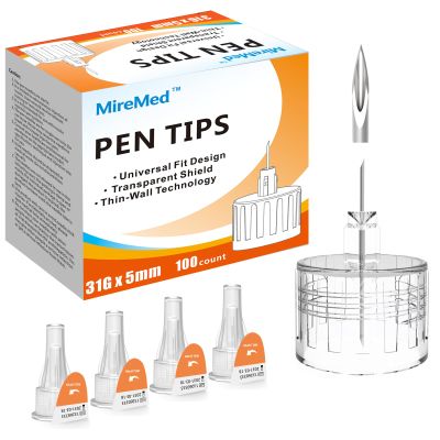 MireMed Pen Tips 31G 5mm (3/16"), 100 Count