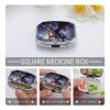 Fantasy Dragon Pill Case Portable Medicine Organizer Travel Daily Pill Box Small Metal Medicine Box for Purse Pocket Pill Container Holder Two Compartments Medication Holder view 4