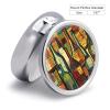 Wine Bottle Art Pill Organizer Portable Pill Box Round Pill Case Exquisite Waterproof Travel Medicine Organizer Fashion Metal Pill Container for Vitamins Medicine Box view 2