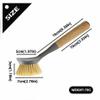 2 Pack Bamboo Handle Kitchen Dish Brushes with Built-in Scraper - Perfect for Pans, Pots, Counter & Sink Cleaning(Gray) view 2