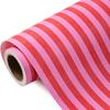 WRAPAHOLIC 30 Inch Kraft Striped Wrapping Paper Roll - 30 Inch x 33 Feet - Pink and Red Stripe Wrapping Paper for Birthday, Christmas, Valentine's Day, Mother's Day, Wedding view 1
