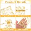100PCS Gold Small Organza Gift Bags, 4x6 Inch Mesh Gift Bags with Drawstring, Gold Mesh Bag Drawstring Tulle Jewelry Pouches Rattan Printed Gifts Pouches for Wedding Party Favors Shower Birthday view 3