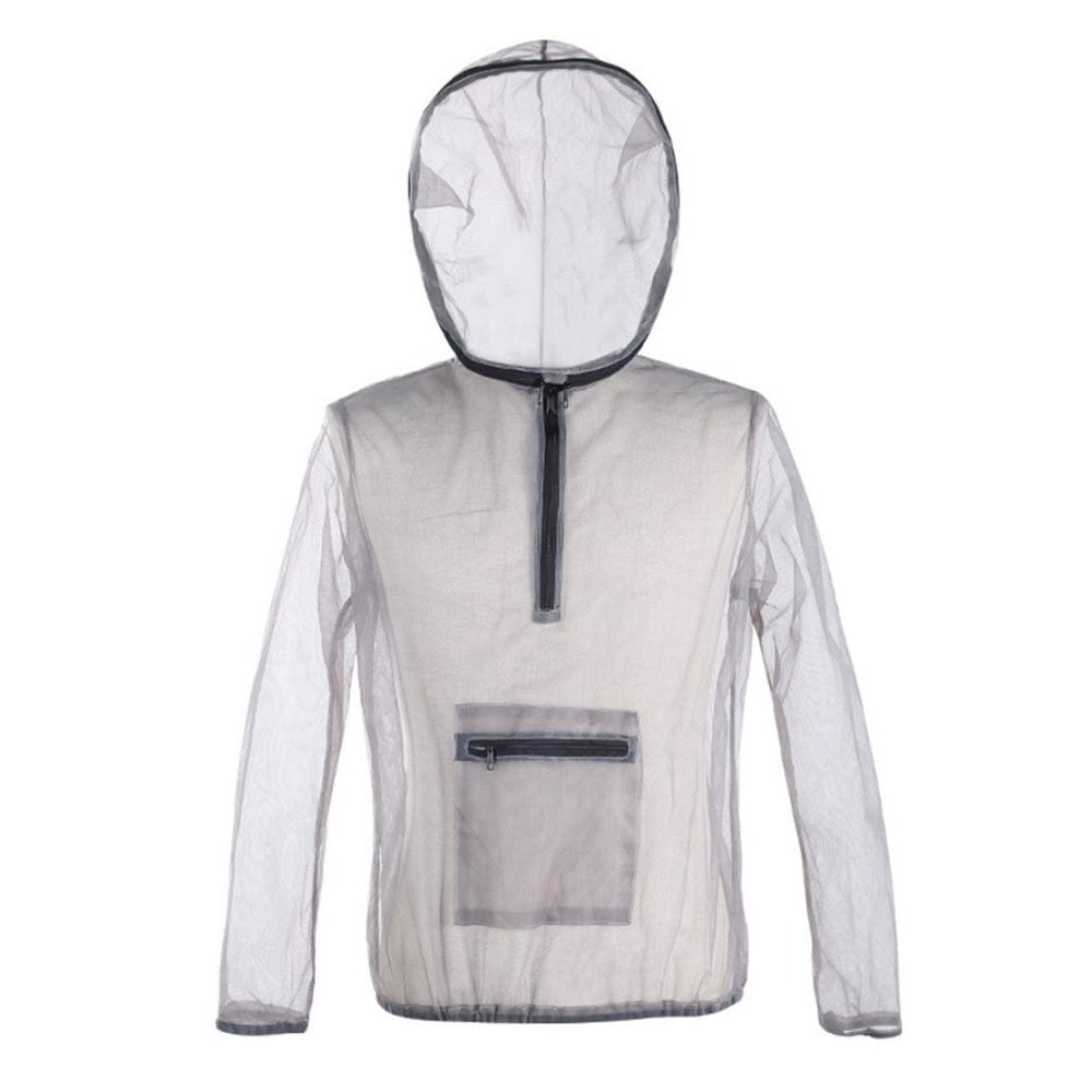 Xoeryoy Mosquito Suit with Hooded Midge Net Summer Mesh Insect Protection Clothing Breathable Bug-Proof Lightweight Mosquito Protection for Fishing Camping Outdoor XL