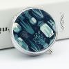 Succulent Plants and Cactus Round Pill Box Cute Small Fish Oil Cases Portable 3 Compartment Pill Boxes Round Pill Case with Mirror for Vitamins Medication Supplements Gift view 4