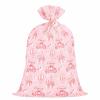 WRAPAHOLIC 56" Extra Large Princess Plastic Gift Bag - Princess Castle Design Pink Jumbo Bike Bag Gift Wrap for Kids Girls Birthday and Baby Girl Shower - 56" H x 36" W view 1