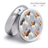 Beagle Patterns Round Pill Box Unique 3 Compartment Pill Case Portable Fish Oil Cases Cute Small Round Pill Boxes with Mirror for Vitamins Medication Supplements view 2