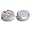 Beagle Patterns Round Pill Box Unique 3 Compartment Pill Case Portable Fish Oil Cases Cute Small Round Pill Boxes with Mirror for Vitamins Medication Supplements view 3