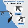 Replacement Nose Pads Nose Pieces for Oakley Stunt Glider OX8198 Stunt Devil OO9517 OO9518 OO9519, Upgrade Anti-Slip Silicone Pads Enhanced Comfort & Grip - Black Euro Fit x 3 Pieces view 3