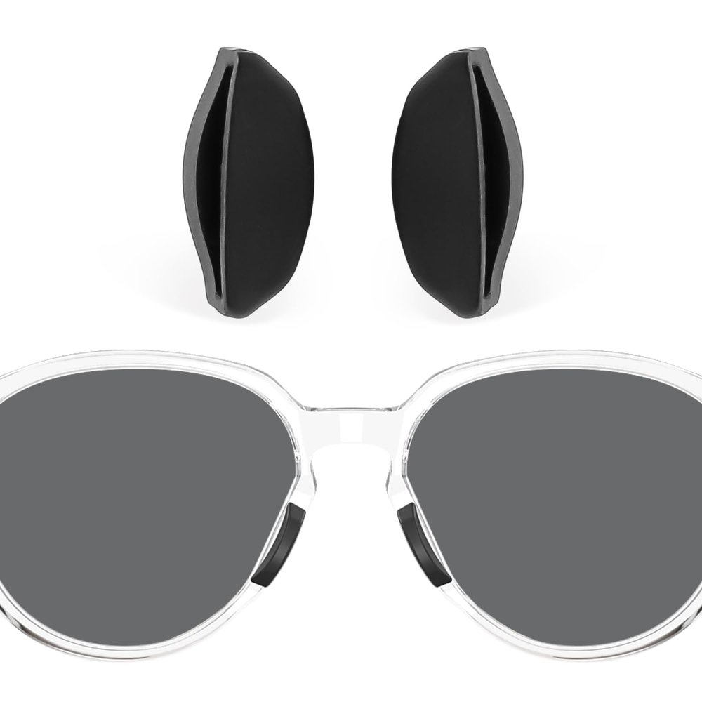 Replacement Nose Pads Nose Pieces for Oakley HSTN SQ OO9533 Sielo OO9288 Sielo SQ OO9480, Upgrade Anti-Slip Silicone Pads Enhanced Comfort & Grip - Black Asian Fit