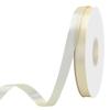 Maclemon 5/8 Inch Wide Ivory Satin Ribbon 50 Yards Double Face Ivory Fabric Ribbon for Gift Wrapping Crafts Wedding Party Flower Bouquet Arts Bows Decoration view 1