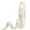 Maclemon 5/8 Inch Wide Ivory Satin Ribbon 50 Yards Double Face Ivory Fabric Ribbon for Gift Wrapping Crafts Wedding Party Flower Bouquet Arts Bows Decoration view 2