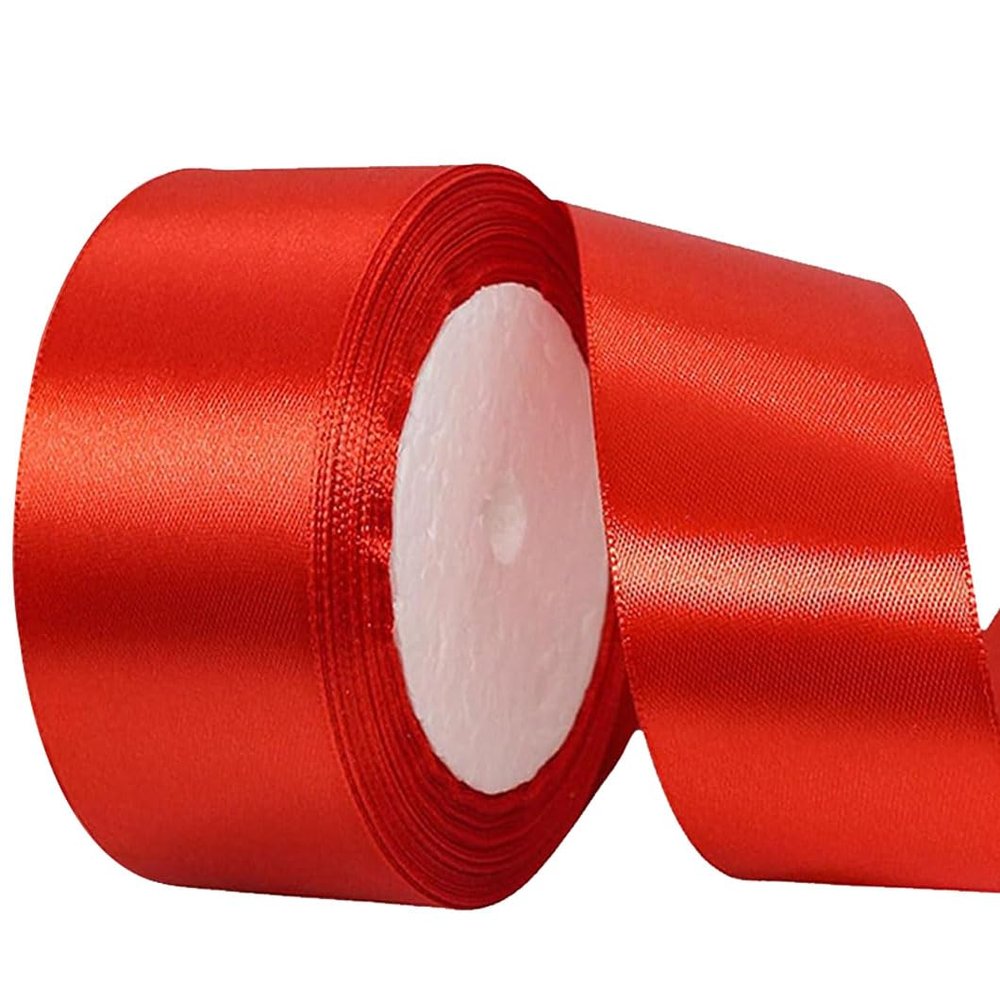 100 Yards Liston Rojo 1.57inch Ribbon for Flower Bouquet Liston Rojo para Flores Eternas Valentines Ribbon for Crafts Flower Bouquet Accessories Big Red Bow Christmas Silk Hair Ribbons
