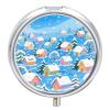 Winter Village Pill Box Round Small Pill Case Compact Travel Pills Container Daily Mini Pills Organizer Portable Mini Medicine Storage for Storing Vitamins Supplements view 1