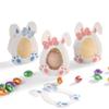 10 Pack DIY Easter Candy Cards for Kids, Upgraded Strong Adhesive Treat Holders for Classroom Exchange, Easter Themed School Party Prizes with Secure Clear Domes for Jelly Beans,No Candy (Blue) view 3