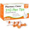 Pen Tips 31G x 4mm(5/32") Universal Fit, SterileUltra-Thin Wall Technology. Comfortable and Precise100 Count view 1