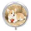 Puppy Dog Pill Box Round Small Pill Case Compact Travel Pills Container Daily Mini Pills Organizer Portable Mini Medicine Storage for Storing Vitamins Supplements view 1