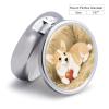 Puppy Dog Pill Box Round Small Pill Case Compact Travel Pills Container Daily Mini Pills Organizer Portable Mini Medicine Storage for Storing Vitamins Supplements view 2
