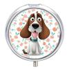 Funny Dog Pill Box Round Small Pill Case Compact Travel Pills Container Daily Mini Pills Organizer Portable Mini Medicine Storage for Storing Vitamins Supplements view 1