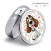 Funny Dog Pill Box Round Small Pill Case Compact Travel Pills Container Daily Mini Pills Organizer Portable Mini Medicine Storage for Storing Vitamins Supplements view 2