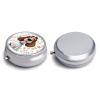 Funny Dog Pill Box Round Small Pill Case Compact Travel Pills Container Daily Mini Pills Organizer Portable Mini Medicine Storage for Storing Vitamins Supplements view 3