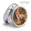 Sly Fox Pill Box Round Small Pill Case Compact Travel Pills Container Daily Mini Pills Organizer Portable Mini Medicine Storage for Storing Vitamins Supplements view 2