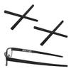 TenDye 2 Pairs Replacement Earsocks Temple Sleeve for Oakley Metal Plate OX5038/Carbon Plate OX5079 Eyeglasses Frame, Black Rubber Ear Sleeves view 1