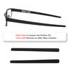 TenDye 2 Pairs Replacement Earsocks Temple Sleeve for Oakley Metal Plate OX5038/Carbon Plate OX5079 Eyeglasses Frame, Black Rubber Ear Sleeves view 2