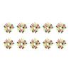 Candle Wreaths, 10pcs 8.27x3.15in Floral Candle Wreath Rings, Artificial Candle Floral Rings for Spring Banquet Table Centerpieces Home Wedding Party, Hanging Ring (Pink,Cream,Green) view 1