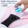 Breacare Incontinence Underwear for Women Leakproof Full Coverage High-Cut Bikini Panties for Bladder Leaks 40ml Absorbency Washable Reusable Urine Protection Panty (Navy, Light Blue, Pink L) view 3