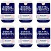 6-PACK Dental Probiotics for Teeth and Gums - 3BN CFU Lactobacillus Salivarius Acidophilus Tablets - Oral Probiotics for Mouth Bad Breath Treatment for Adults - 270 Chewable Dental Probiotic in a Tin view 1